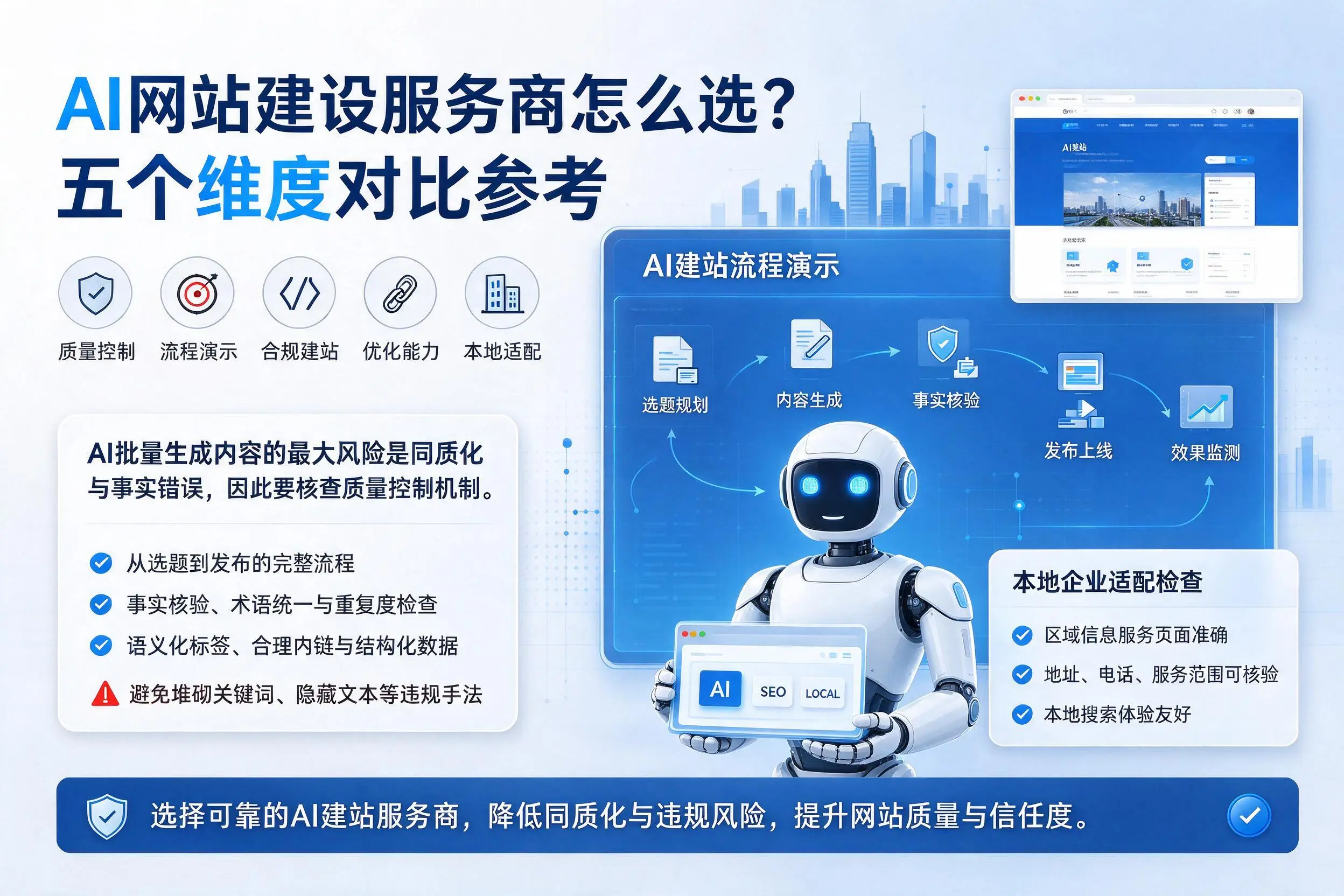 朔州AI网站建设服务商怎么选?五个维度对比参考